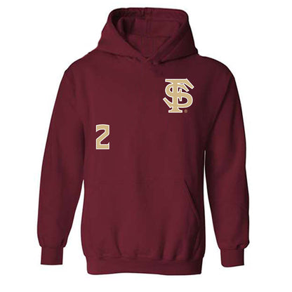 FSU - NCAA Baseball : Carter McCulley - Replica Shersey Hooded Sweatshirt