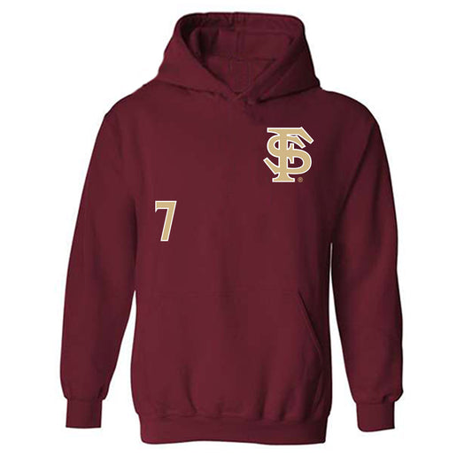 FSU - NCAA Softball : Angelee Bueno - Replica Shersey Hooded Sweatshirt