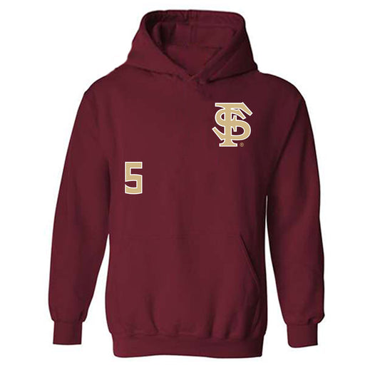FSU - NCAA Women's Soccer : Giana Riley - Replica Shersey Hooded Sweatshirt-0