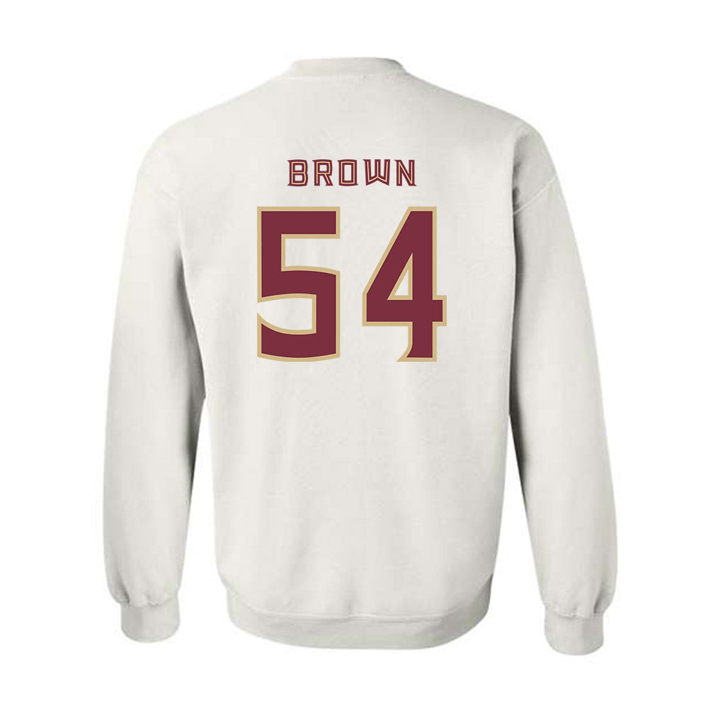 FSU - NCAA Football : Chastan Brown - Replica Shersey Crewneck Sweatshirt-1