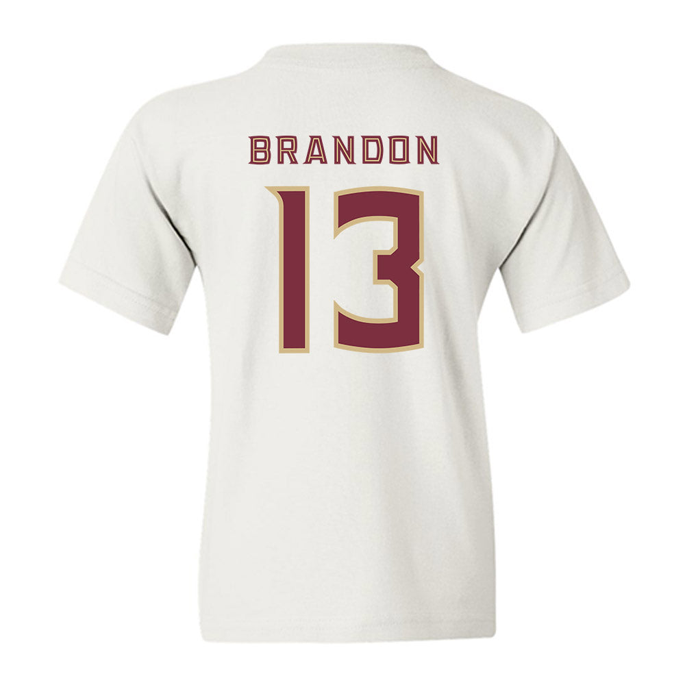 FSU - NCAA Women's Soccer : Mya Brandon - Replica Shersey Youth T-Shirt-1