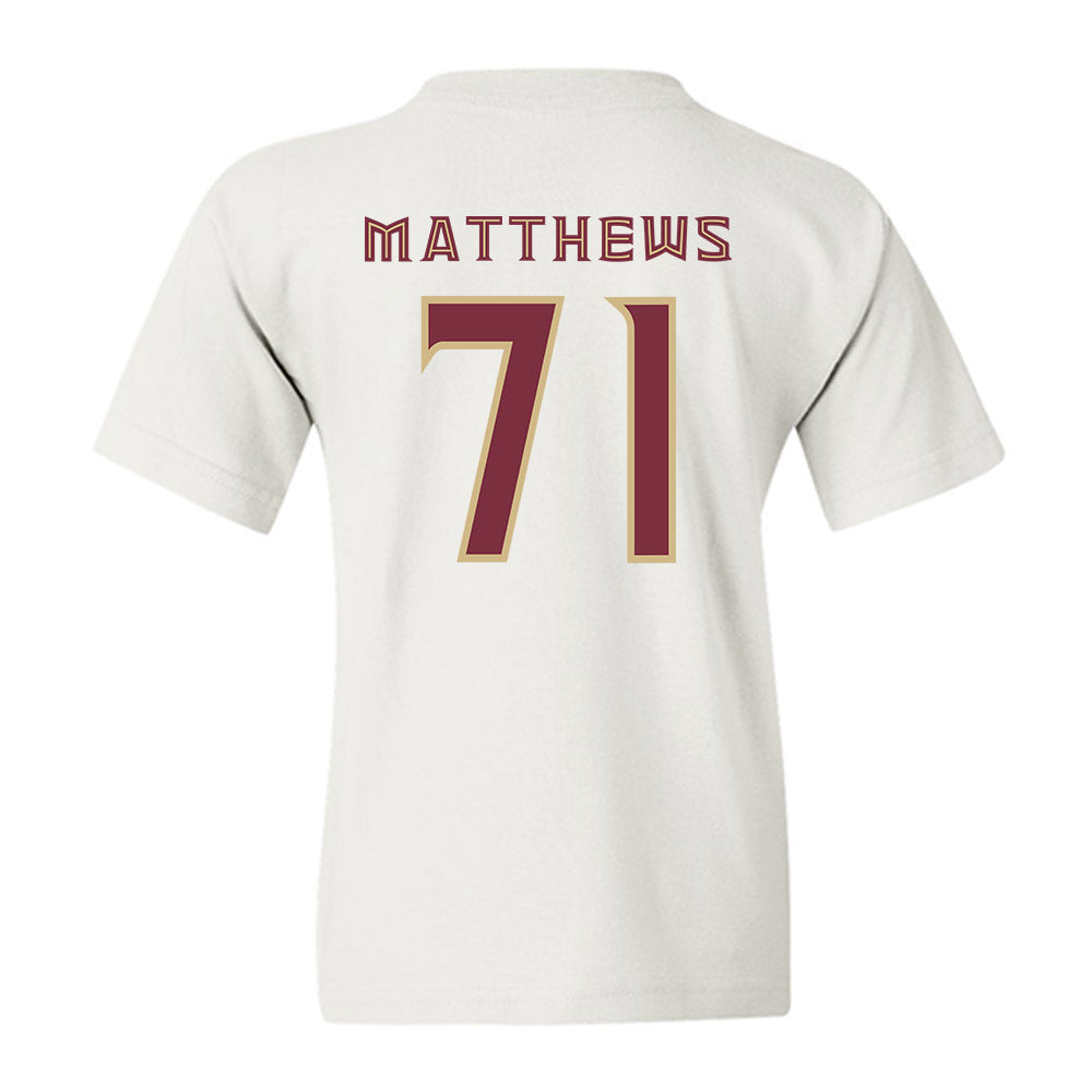 FSU - NCAA Football : JaElyne Matthews - Replica Shersey Youth T-Shirt-1