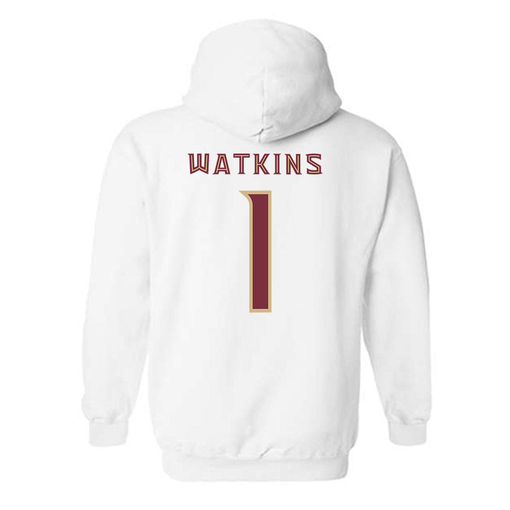 FSU - NCAA Men's Basketball : Jamir Watkins - Replica Shersey Hooded Sweatshirt