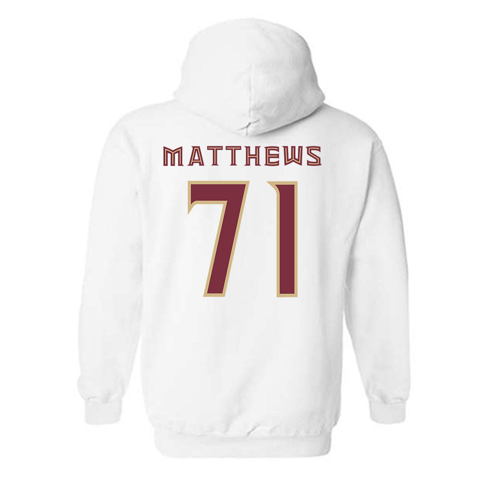 FSU - NCAA Football : JaElyne Matthews - Replica Shersey Hooded Sweatshirt-1