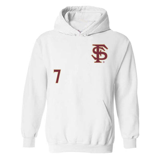 FSU - NCAA Softball : Angelee Bueno - Replica Shersey Hooded Sweatshirt