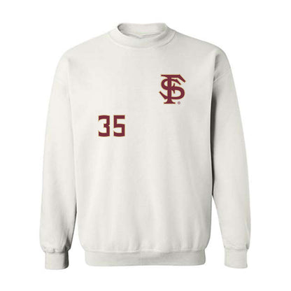 FSU - NCAA Baseball : Will Bavaro - Replica Shersey Crewneck Sweatshirt-0