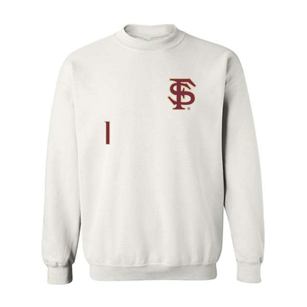 FSU - NCAA Men's Basketball : Jamir Watkins - Replica Shersey Crewneck Sweatshirt