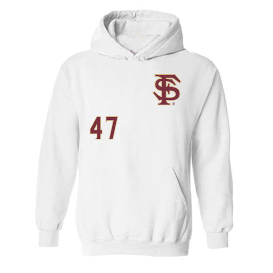 FSU - NCAA Baseball : Rhett Vaughn - Replica Shersey Hooded Sweatshirt