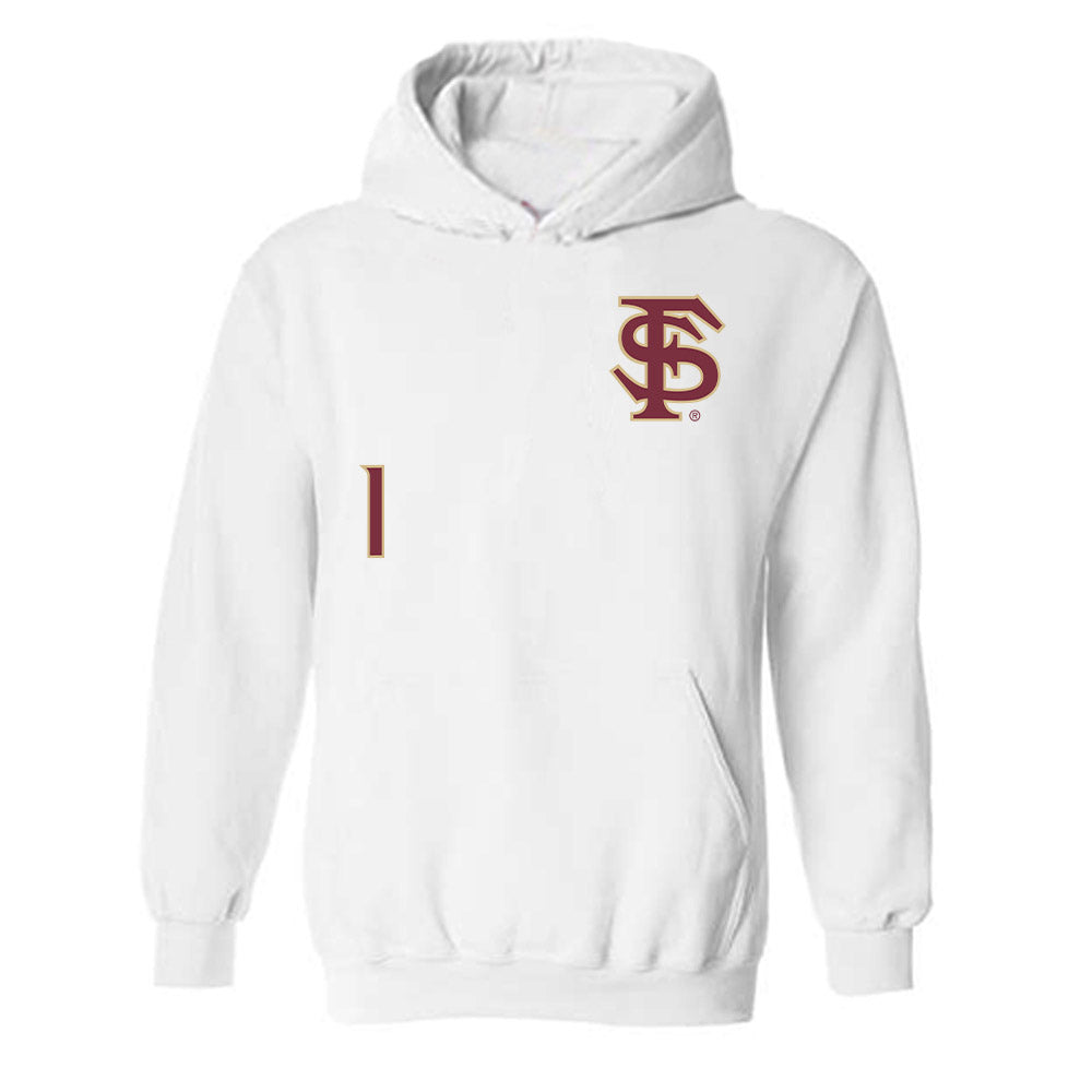 FSU - NCAA Men's Basketball : Jamir Watkins - Replica Shersey Hooded Sweatshirt