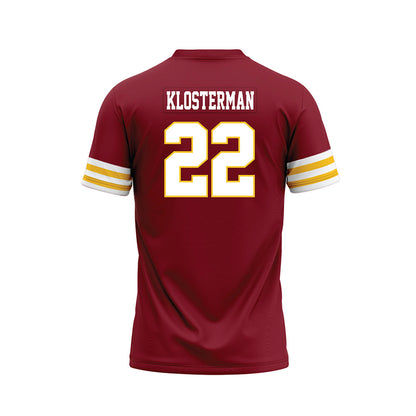 Iowa State - NCAA Football : John Klosterman - Cardinal Premium Football Jersey