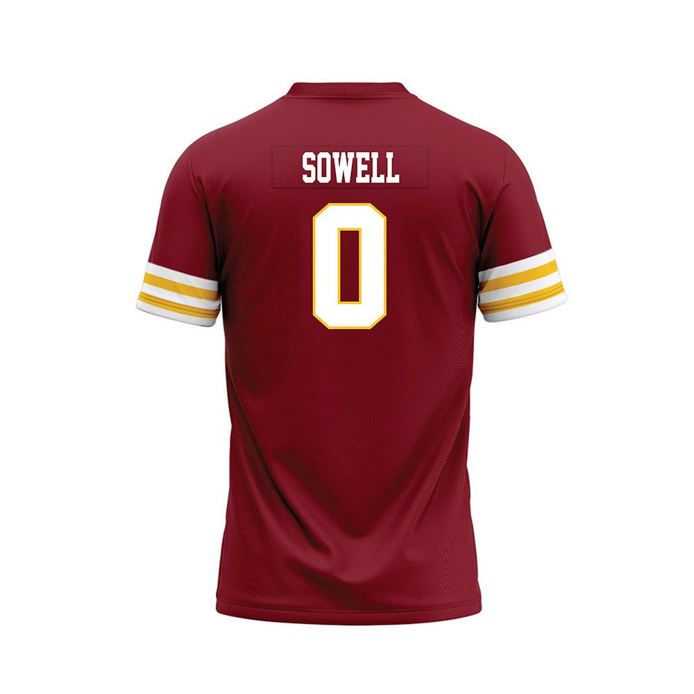 Iowa State - NCAA Football : Chase Sowell - Cardinal Premium Football Jersey-1