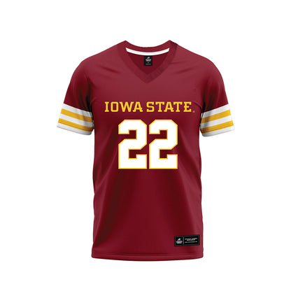 Iowa State - NCAA Football : John Klosterman - Cardinal Premium Football Jersey