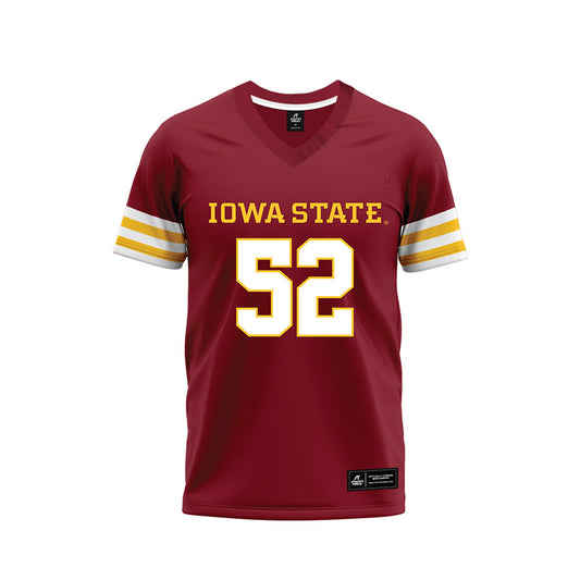 Iowa State - NCAA Football : Kamori Moore - Cardinal Premium Football Jersey-0