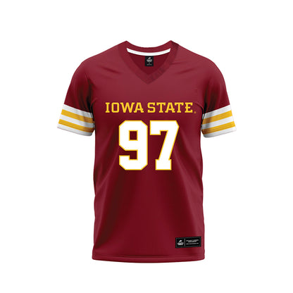 Iowa State - NCAA Football : Kyle Konrardy - Cardinal Premium Football Jersey