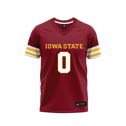 Iowa State - NCAA Football : Chase Sowell - Cardinal Premium Football Jersey-0
