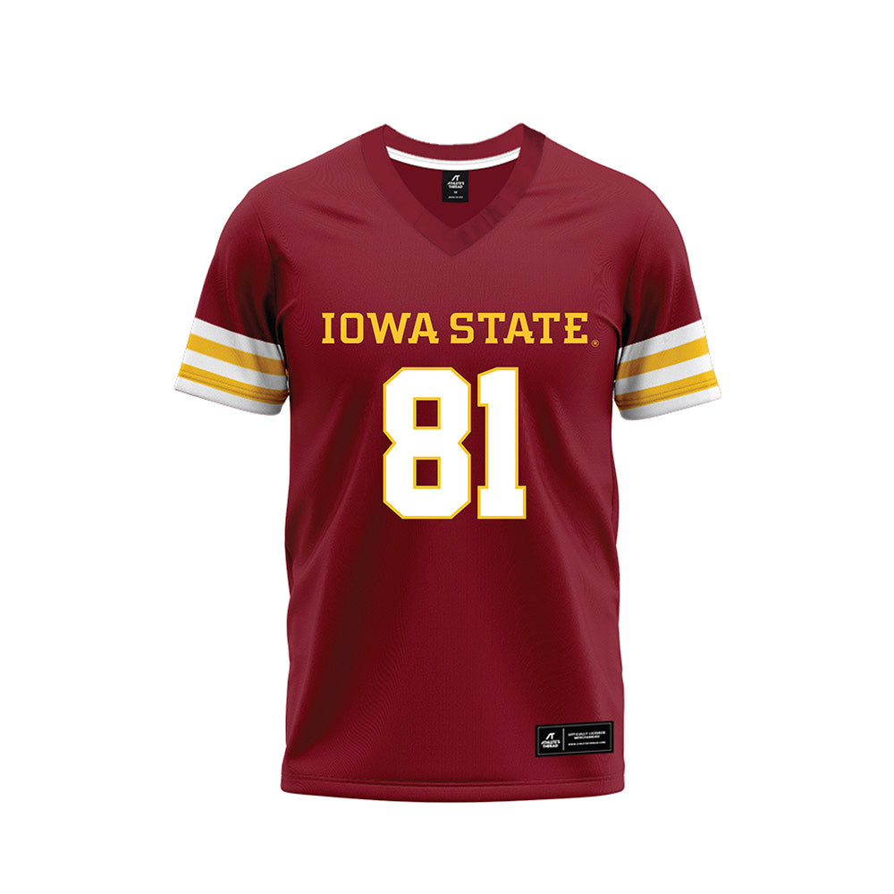 Iowa State - NCAA Football : Karon Brookins - Cardinal Premium Football Jersey-0