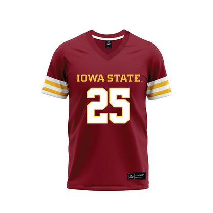 Iowa State - NCAA Football : Joshua Patterson - Cardinal Premium Football Jersey-0