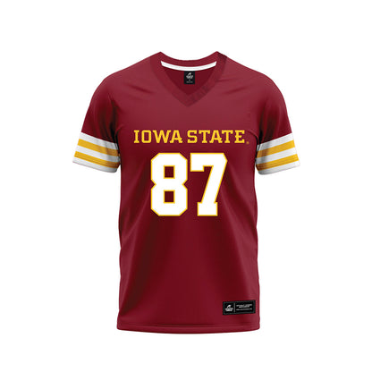 Iowa State - NCAA Football : Cooper Alexander - Cardinal Premium Football Jersey-0
