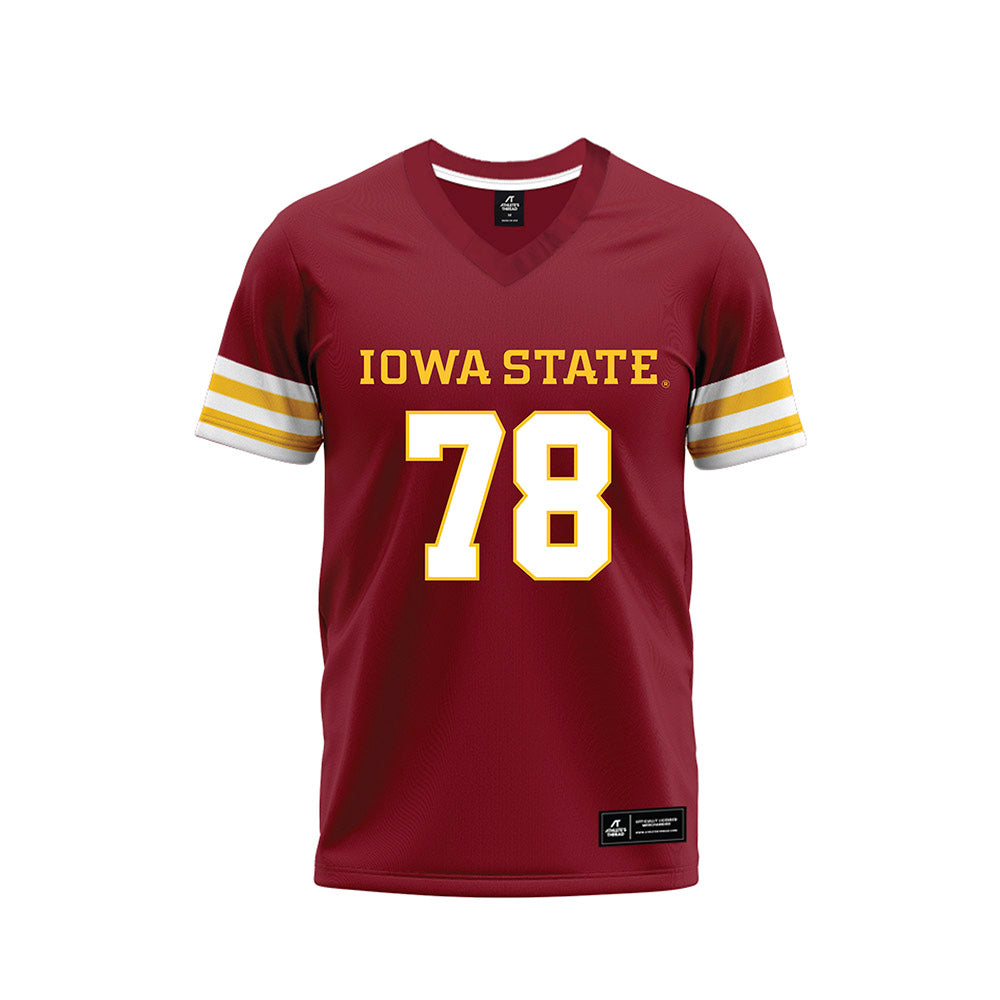 Iowa State - NCAA Football : Will Tompkins - Cardinal Premium Football Jersey-0