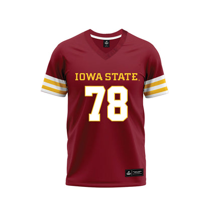 Iowa State - NCAA Football : Will Tompkins - Cardinal Premium Football Jersey-0