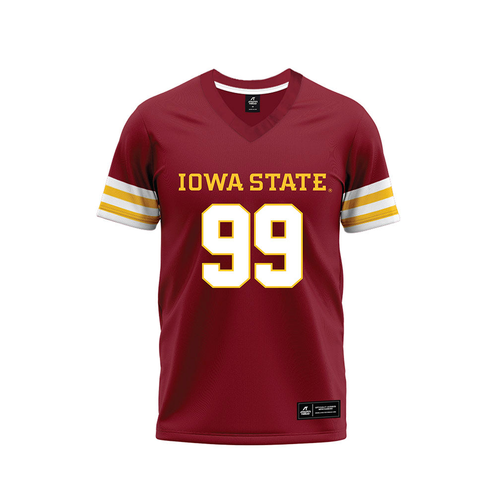 Iowa State - NCAA Football : Cannon Butler - Cardinal Premium Football Jersey-0