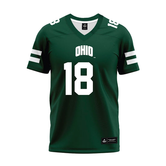Ohio - NCAA Football : Miles Cremascoli - Green Premium Football Jersey
