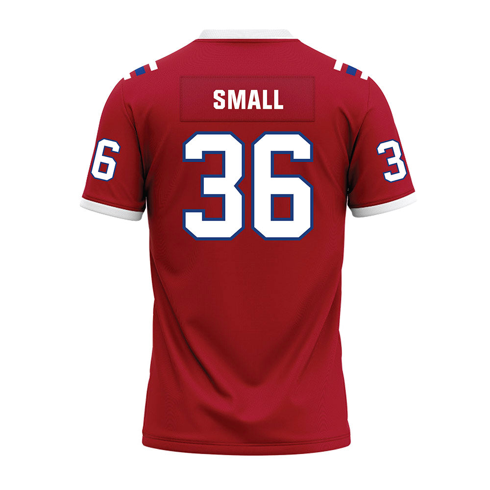 LA Tech - NCAA Football : Riley Small - Red Premium Football Jersey-1