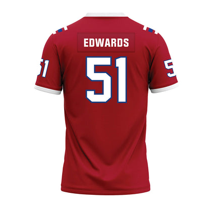 LA Tech - NCAA Football : Amery Edwards - Red Premium Football Jersey-1