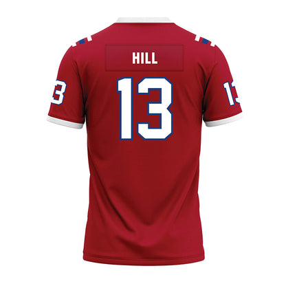 LA Tech - NCAA Football : Cameron Hill - Red Premium Football Jersey-1