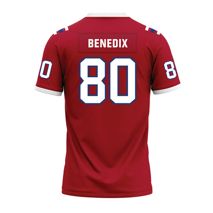 LA Tech - NCAA Football : Dane Benedix - Red Premium Football Jersey-1