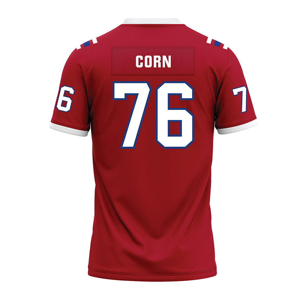 LA Tech - NCAA Football : Cyler Corn - Red Premium Football Jersey-1