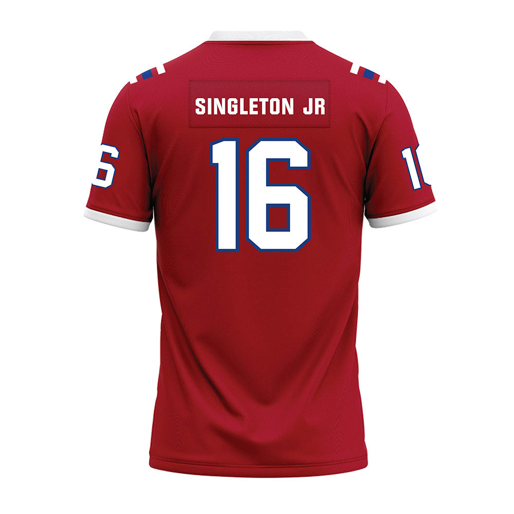 LA Tech - NCAA Football : Marques Singleton Jr - Red Premium Football Jersey-1