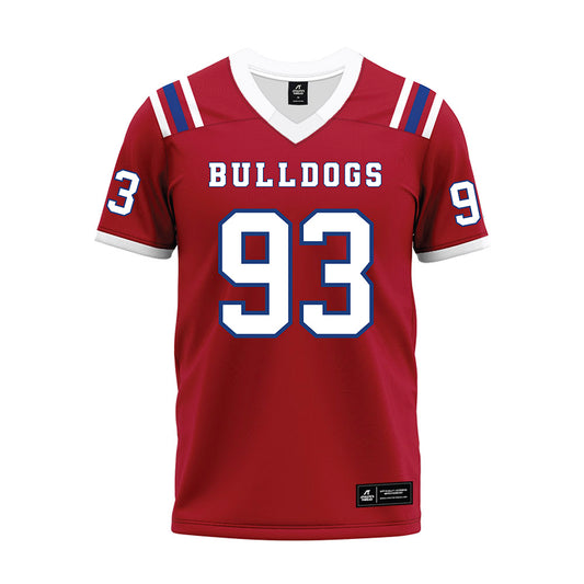 LA Tech - NCAA Football : Jacob Bradford - Red Premium Football Jersey-0