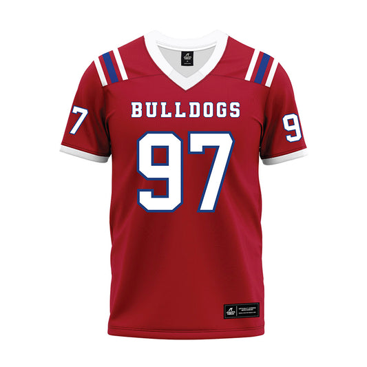 LA Tech - NCAA Football : Christian Davis - Red Premium Football Jersey-0