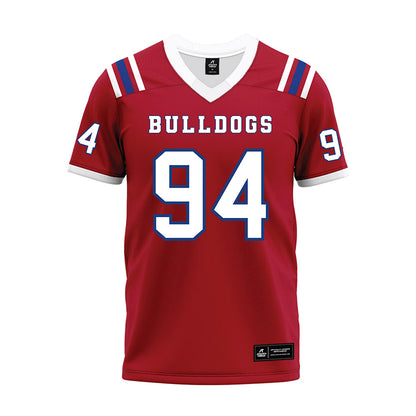 LA Tech - NCAA Football : Emmanuel Oguns - Red Premium Football Jersey-0