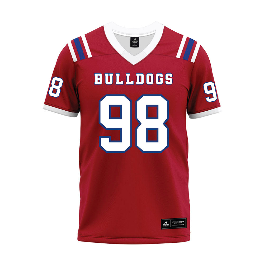 LA Tech - NCAA Football : Donovan Rieman - Red Premium Football Jersey-0