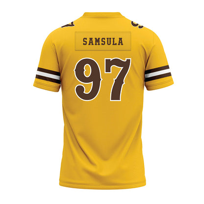 Wyoming - NCAA Football : Lucas Samsula - Premium Football Jersey