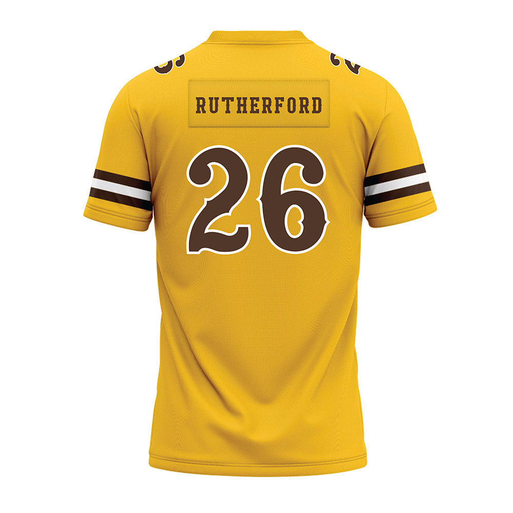 Wyoming - NCAA Football : Gary Rutherford - Premium Football Jersey-1