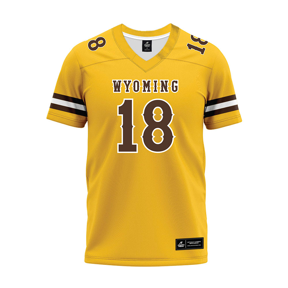 Wyoming - NCAA Football : Bart Edmiston Jr - Premium Football Jersey-0