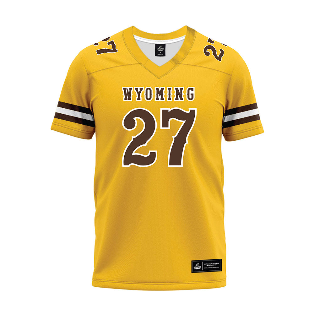 Wyoming - NCAA Football : Dontae Burch - Premium Football Jersey-0