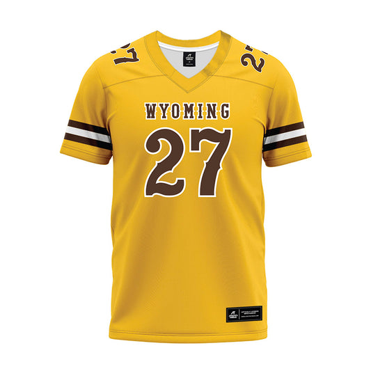 Wyoming - NCAA Football : Dontae Burch - Premium Football Jersey-0