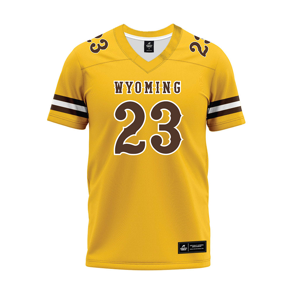 Wyoming - NCAA Football : Jones Thomas - Premium Football Jersey-0