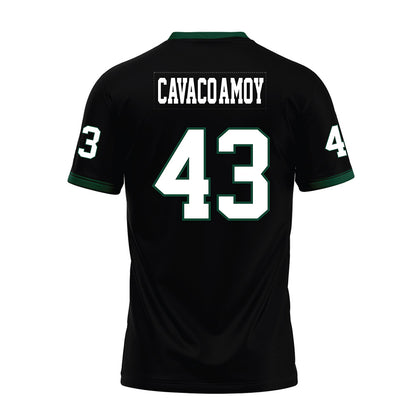 Hawaii - NCAA Football : Alika Cavaco-Amoy - Black Premium Football Jersey-1