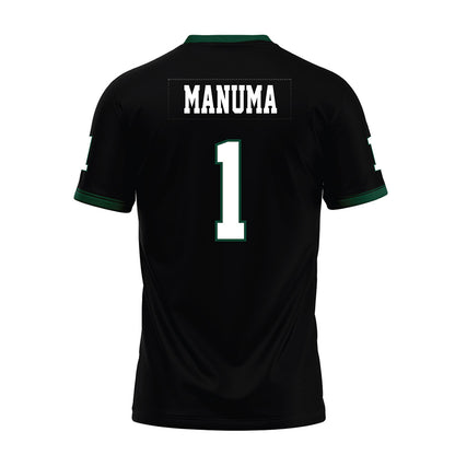 Hawaii - NCAA Football : Peter Manuma - Black Premium Football Jersey-1