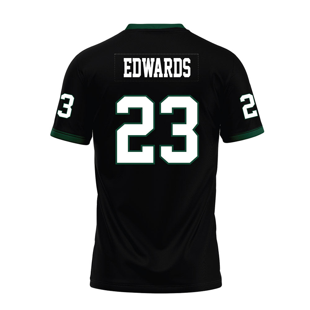 Hawaii - NCAA Football : Virdel Edwards - Black Premium Football Jersey-1