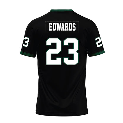 Hawaii - NCAA Football : Virdel Edwards - Black Premium Football Jersey-1