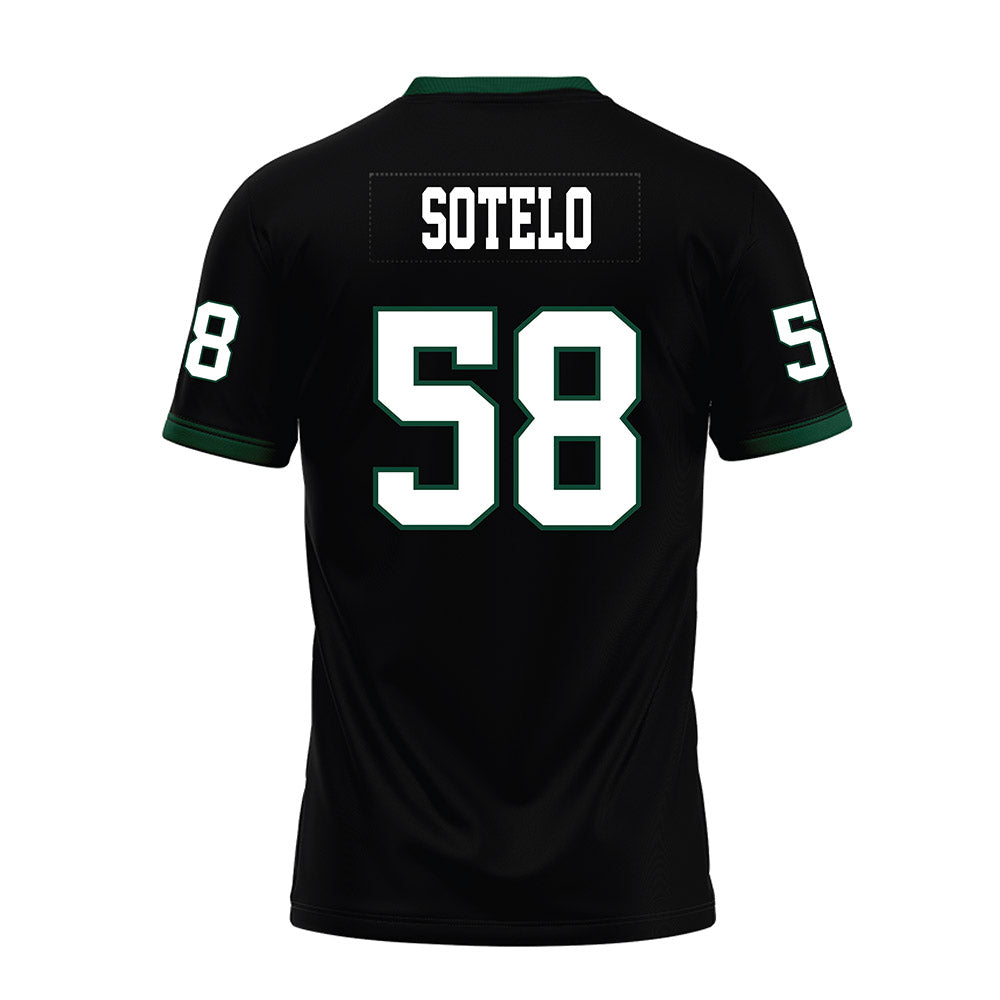 Hawaii - NCAA Football : Zhen-keith Sotelo - Black Premium Football Jersey-1