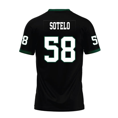 Hawaii - NCAA Football : Zhen-keith Sotelo - Black Premium Football Jersey-1