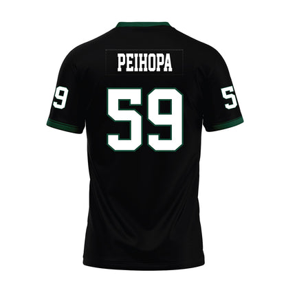 Hawaii - NCAA Football : Kuao Peihopa - Black Premium Football Jersey-1
