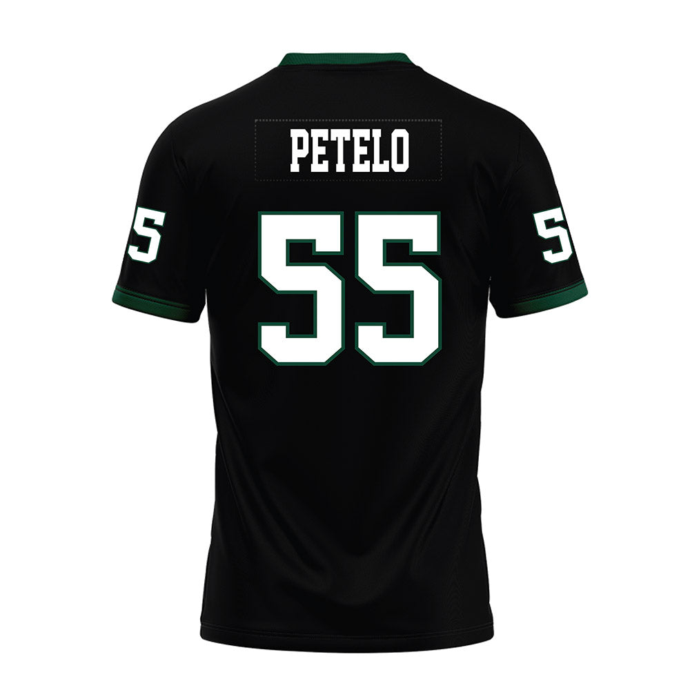 Hawaii - NCAA Football : Zoram Petelo - Black Premium Football Jersey-1